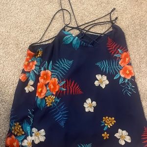 Floral top spaghetti straps